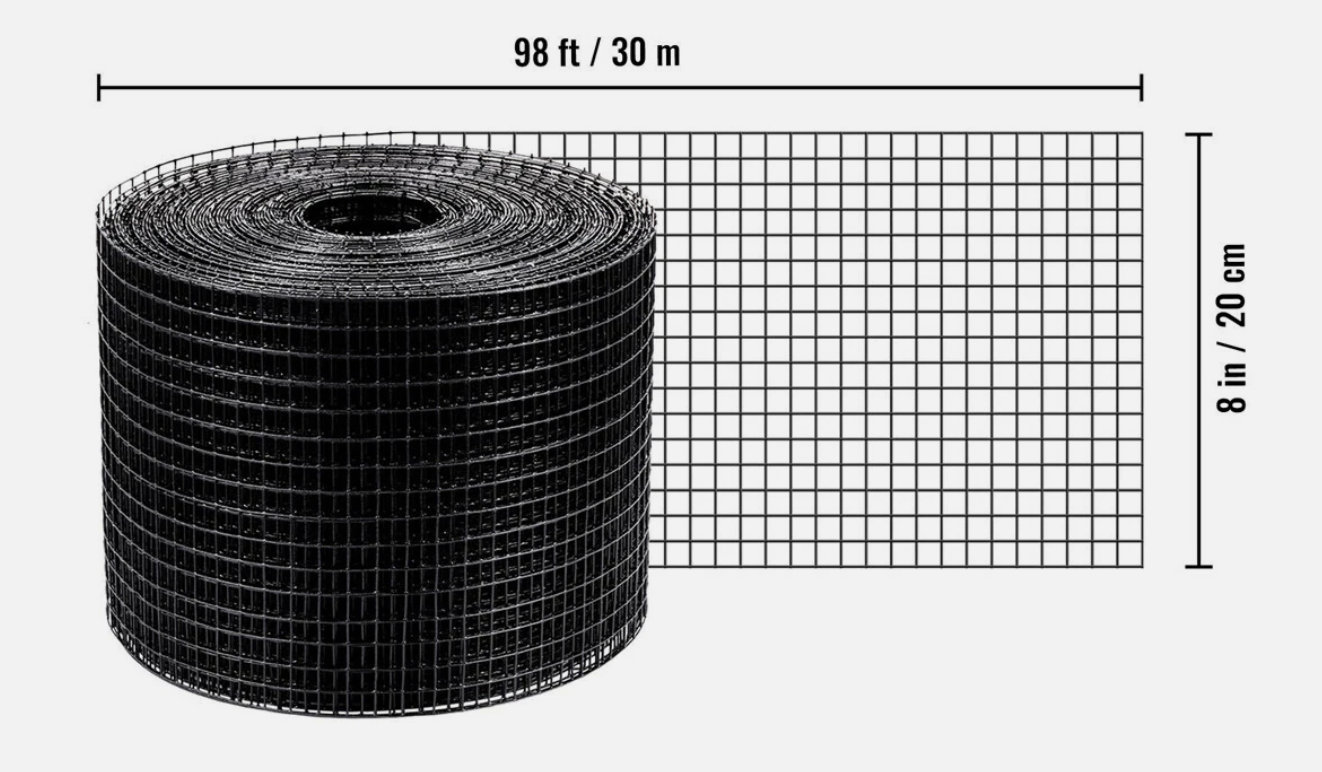 30m Solar Panel Bird Proofing KIT Stainless Steel Mesh & 100 Fasteners