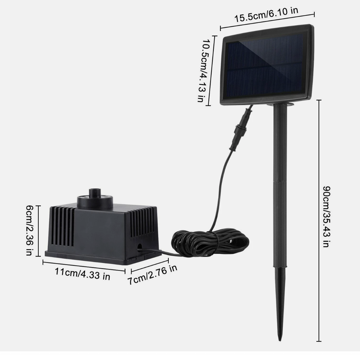 Solar Powered Water Pond With Filter Pump Garden Submersible Fish Tank Fountains