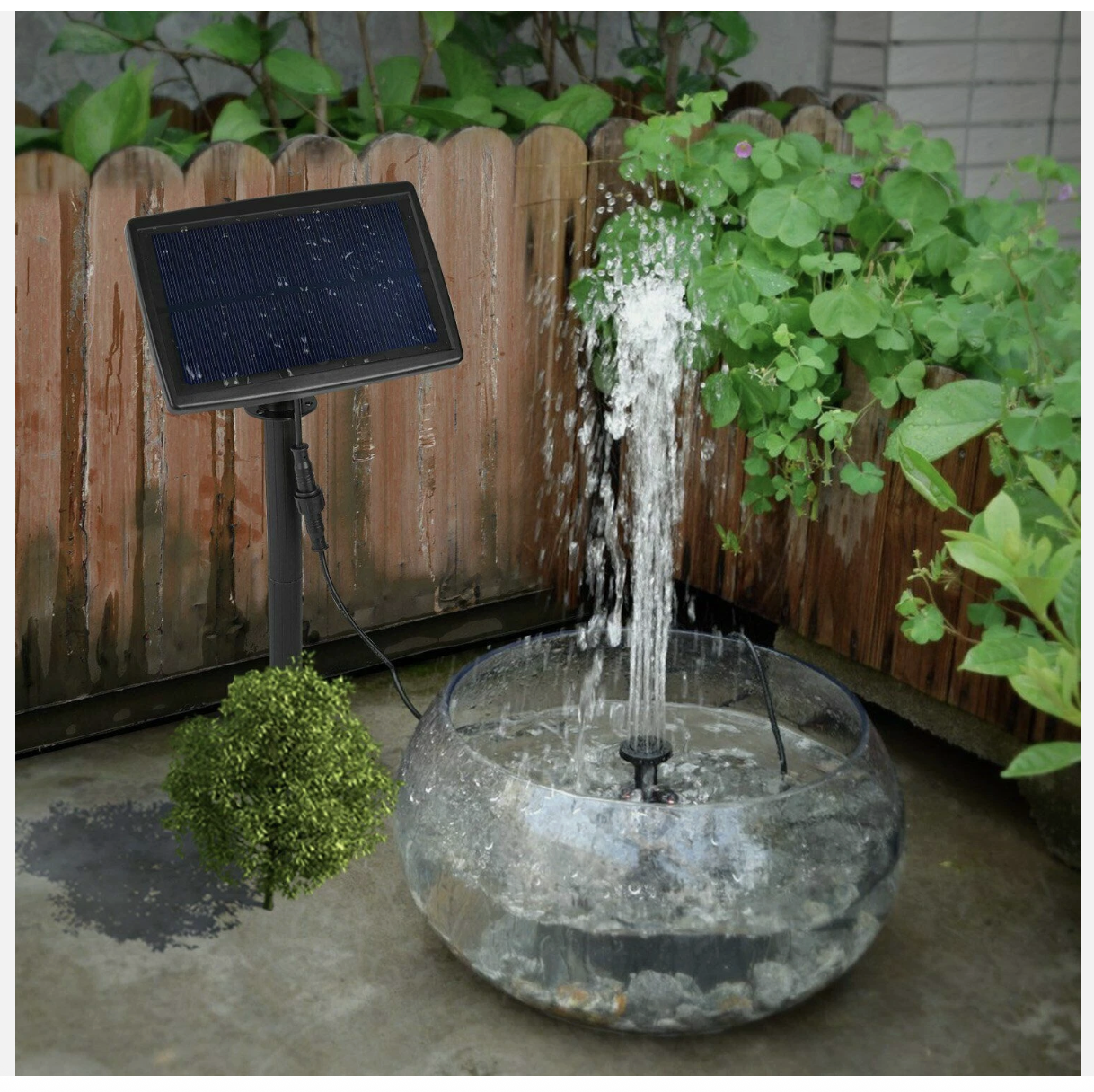 Solar Powered Water Pond With Filter Pump Garden Submersible Fish Tank Fountains