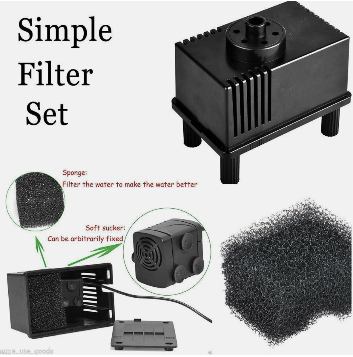 Solar Powered Water Pond With Filter Pump Garden Submersible Fish Tank Fountains