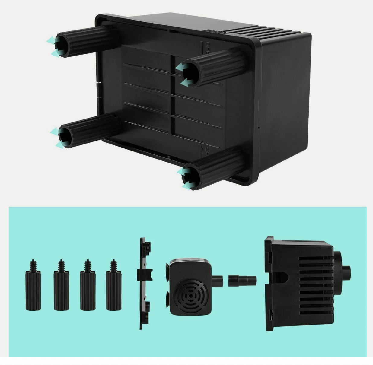 Solar Powered Water Pond With Filter Pump Garden Submersible Fish Tank Fountains