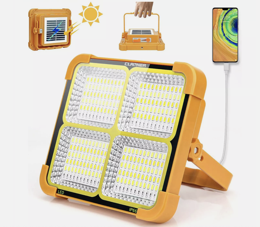 20000LM Rechargeable Solar Work Light 2000W Torch Camping Flood Waterproof Lamp