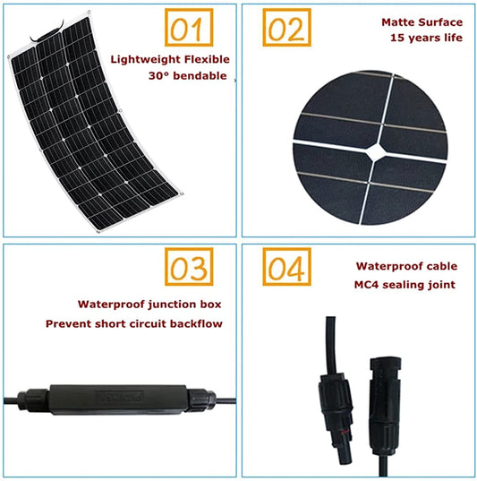 200W Solar Panel Semi-flexible
