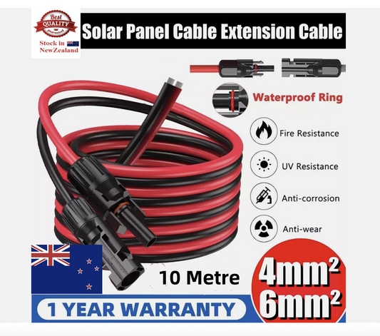 Extension Cable Wire Connectors Solar Panel To Regulator 4mm² 6mm² 10AWG 12AWG