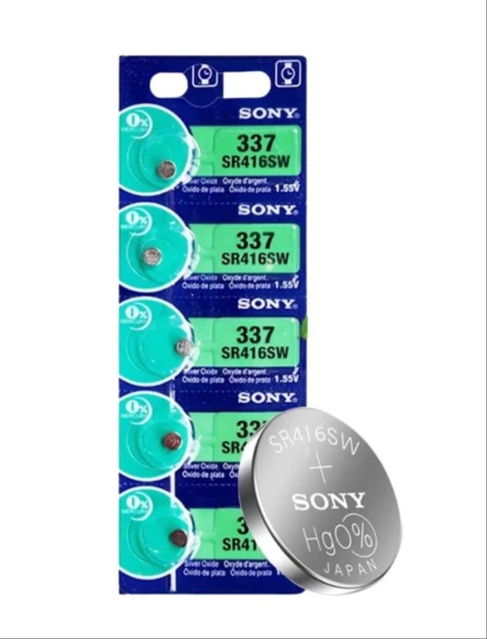 Sony 337 / SR416SW Watch Batteries (5 Pack)