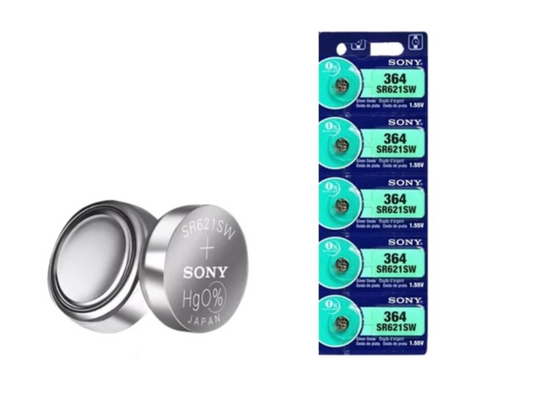5 x SONY SR621SW 364 AG1 SILVER OXIDE 1.55V WATCH BATTERY BATTERIES