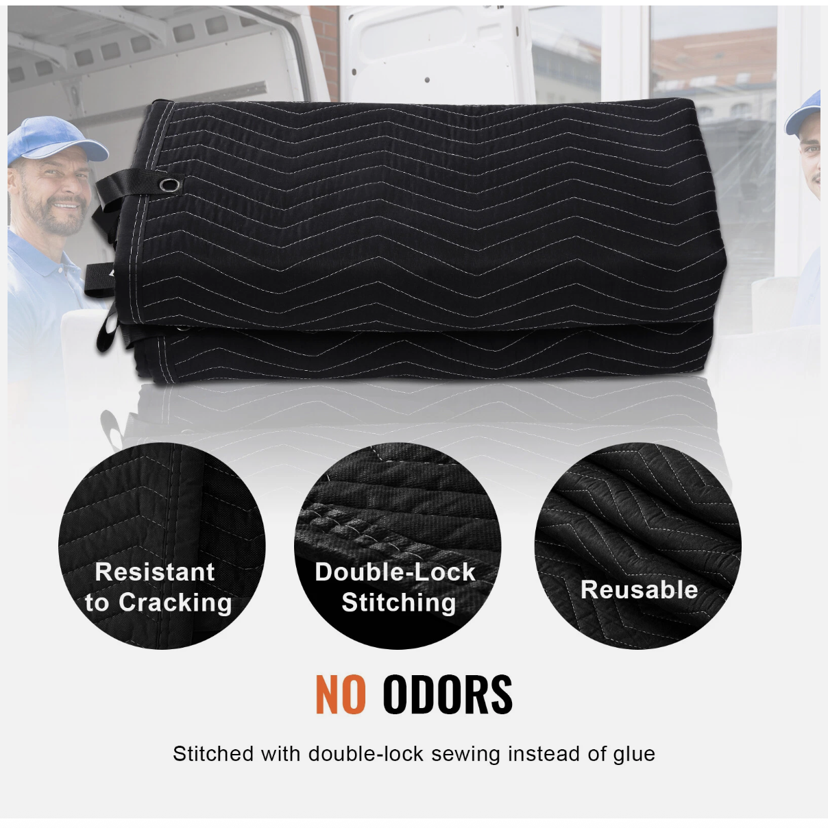 VEVOR Sound Dampening Blanket 2438x2032mm Noise Liner Blanket Blackout Curtain