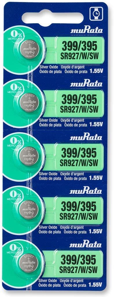 Sony MURATA 5pcs 1.55V 395 / 399 SR927/W/SW Watch Button Silver Oxide Battery