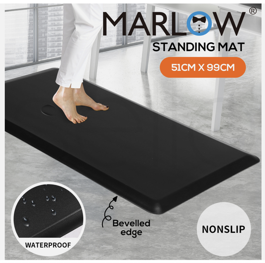 Anti-Fatigue Mat Non-Slip Cushioned Standing Desk Kitchen Office Floor