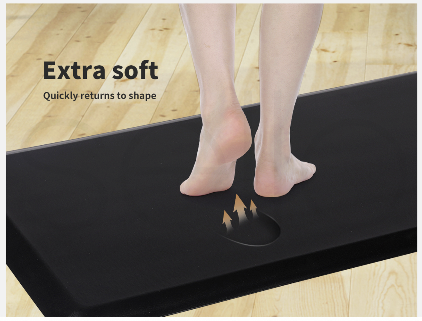 Anti-Fatigue Mat Non-Slip Cushioned Standing Desk Kitchen Office Floor