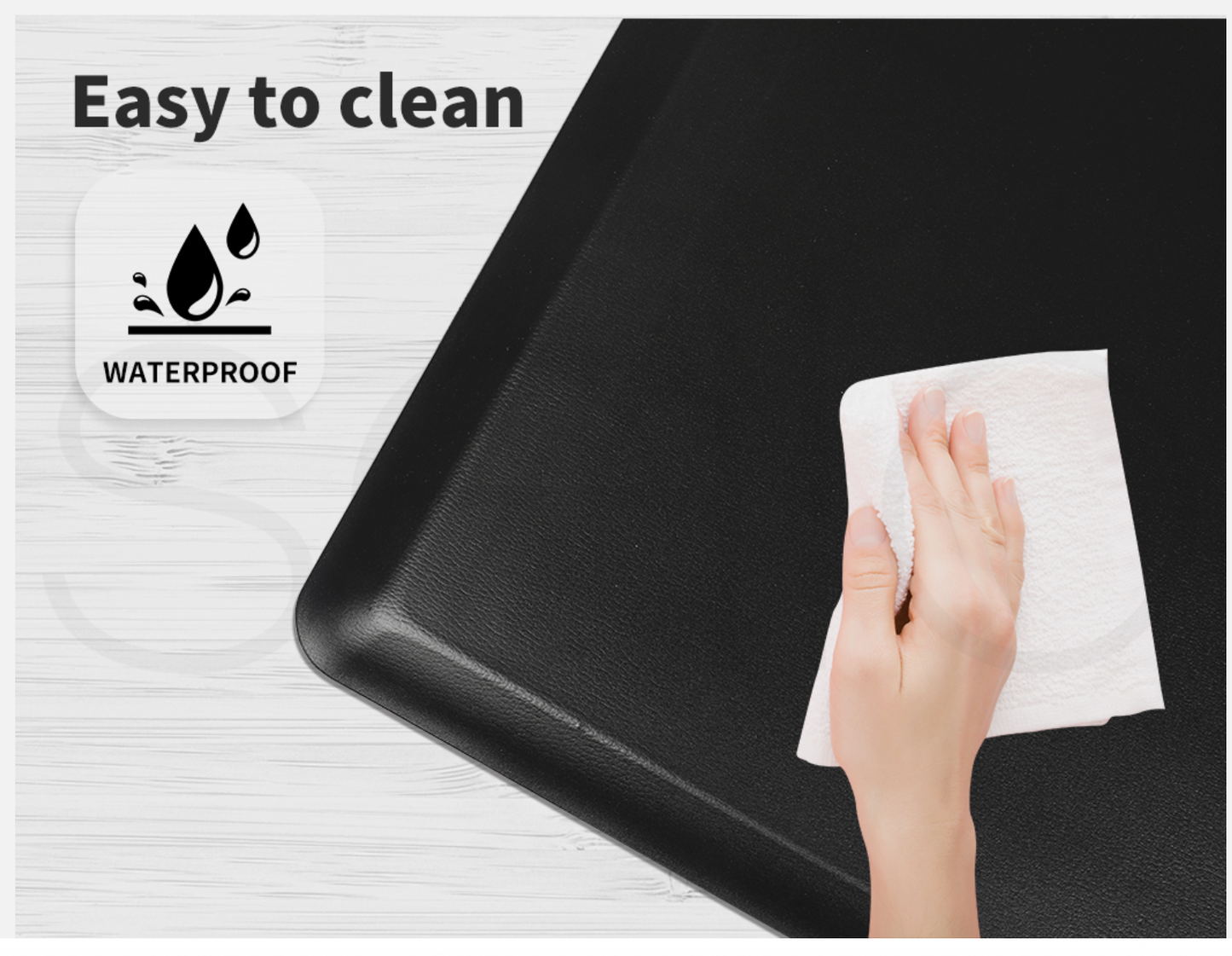 Anti-Fatigue Mat Non-Slip Cushioned Standing Desk Kitchen Office Floor