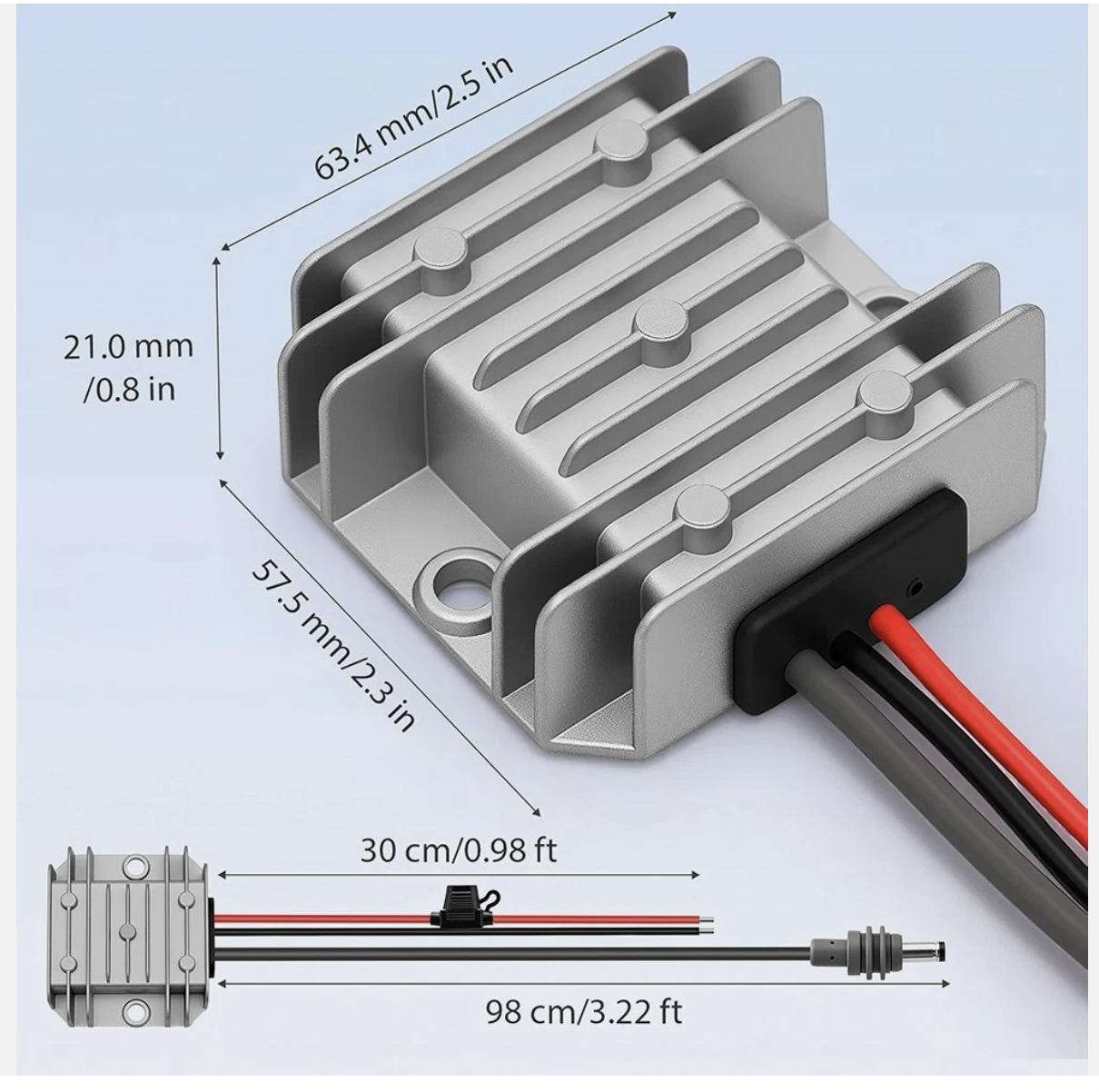 Step Up Power Adapter 12V/24V To 30V3.5A Converter W/ DC Cable For Starlink-Mini