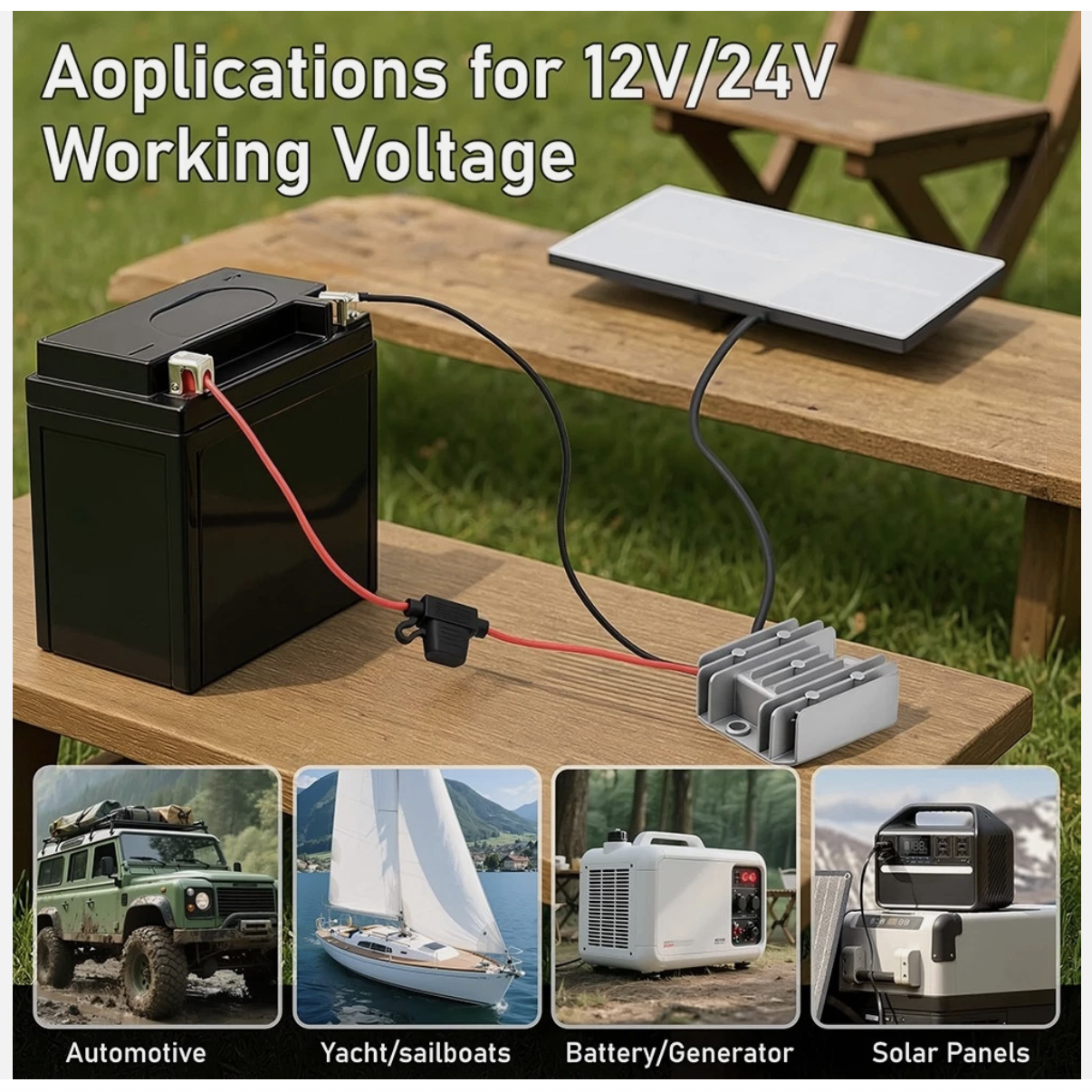 Step Up Power Adapter 12V/24V To 30V3.5A Converter W/ DC Cable For Starlink-Mini