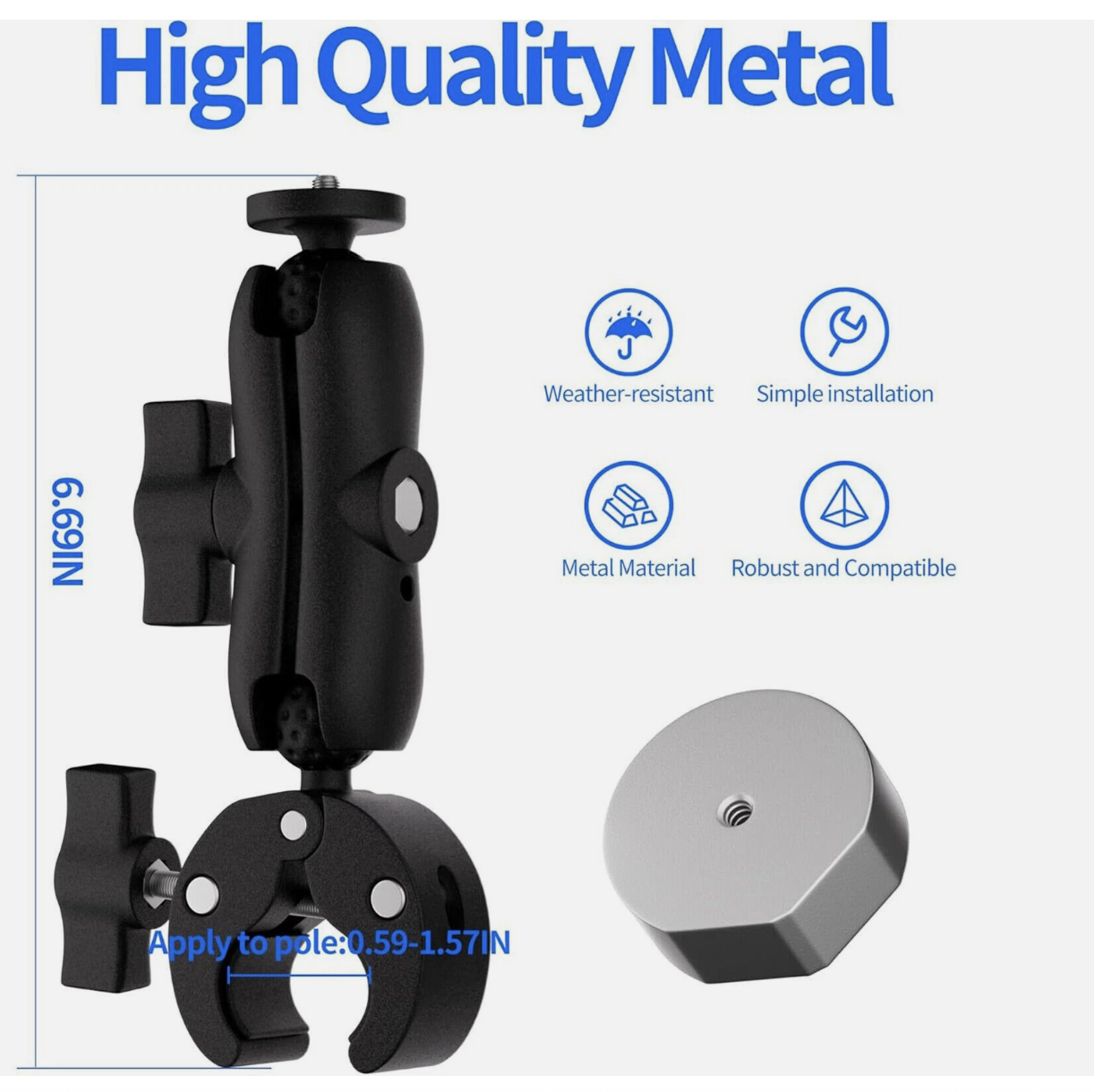 Portable Starlink Mini Mount, Adjustable Starlink Mini RV Pole Clamp Mount
