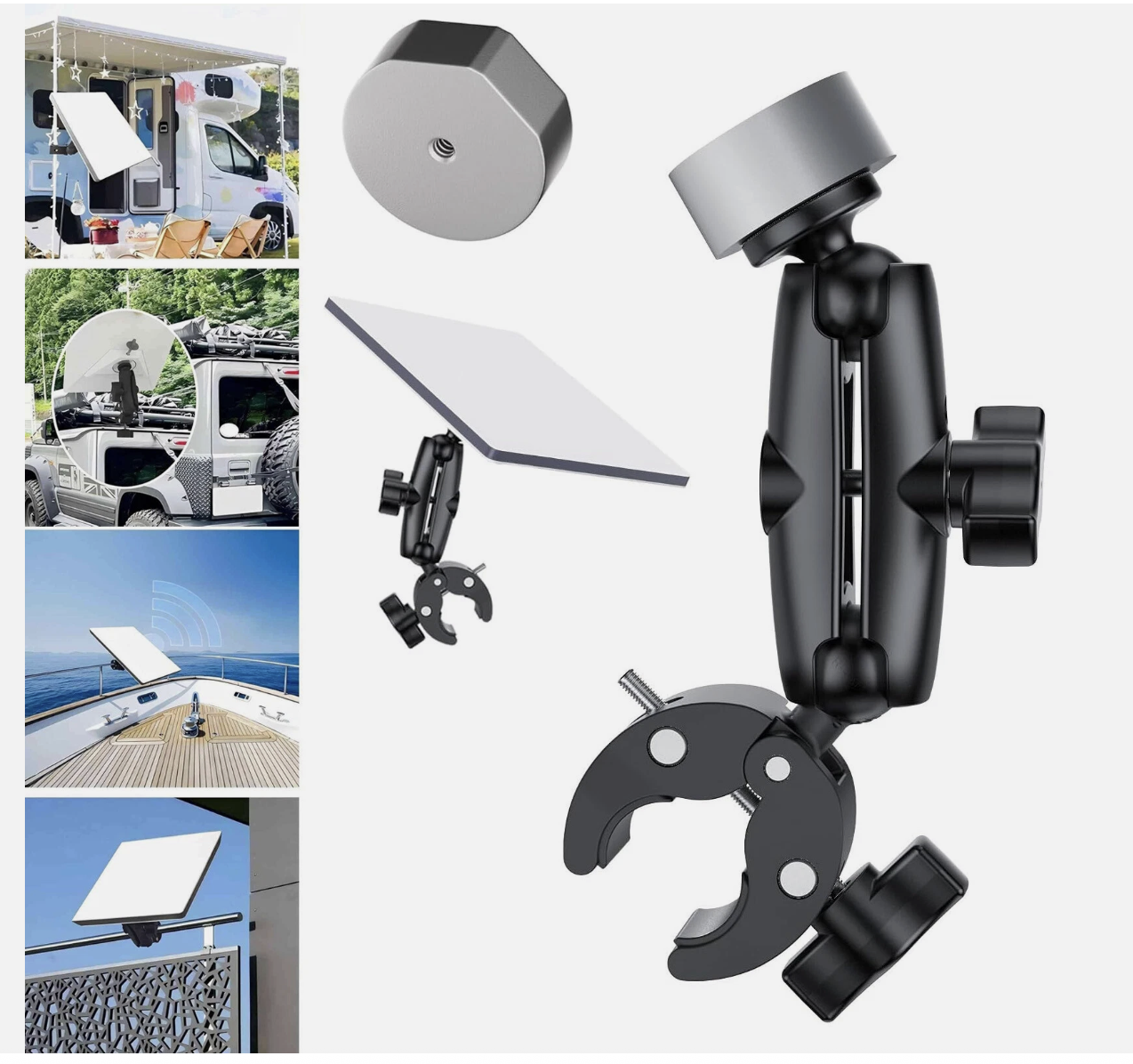 Portable Starlink Mini Mount, Adjustable Starlink Mini RV Pole Clamp Mount