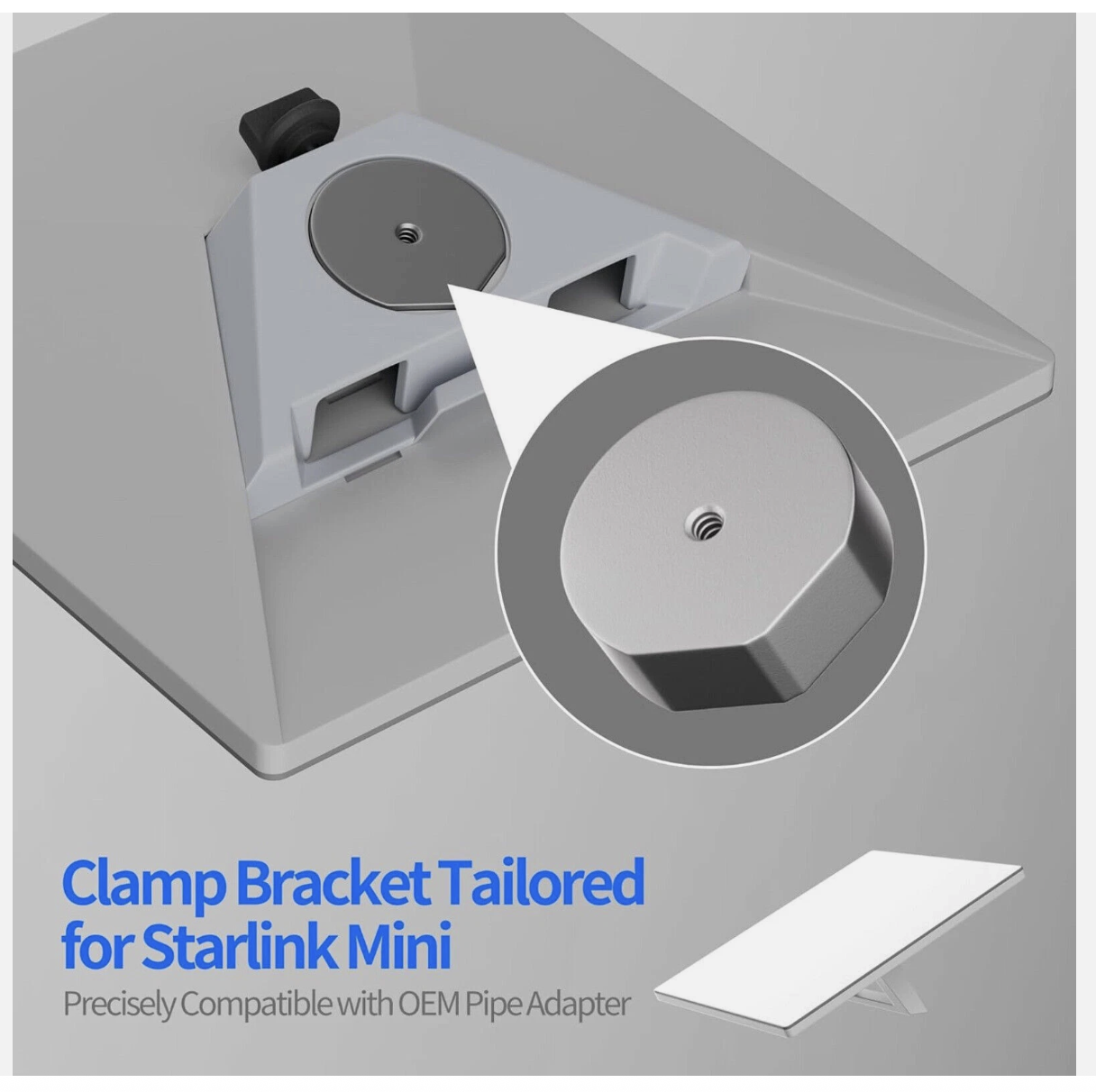 Portable Starlink Mini Mount, Adjustable Starlink Mini RV Pole Clamp Mount