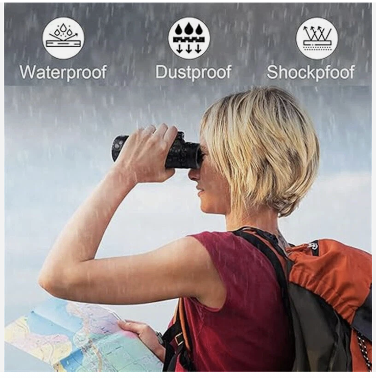 80x100 Zoom HD Optical Monocular Telescope Night Vision + Phone Clip +Tripod Set