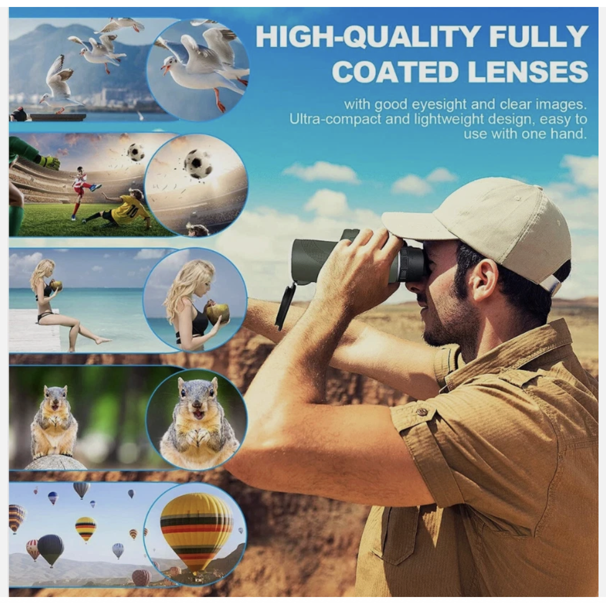 80x100 Zoom HD Optical Monocular Telescope Night Vision + Phone Clip +Tripod Set
