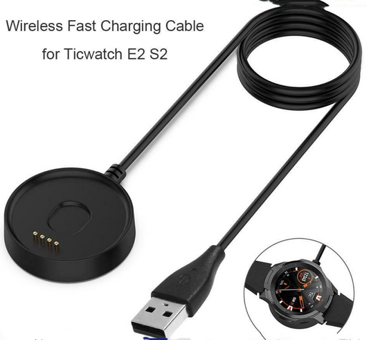 USB Smart Watch Fast Charger Cradle Charging Dock Cable for Ticwatch E2/S2