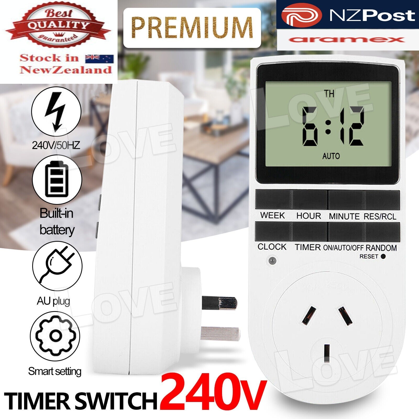240V Digital Timer Switch Automation Socket Electric Programmable Powe ...