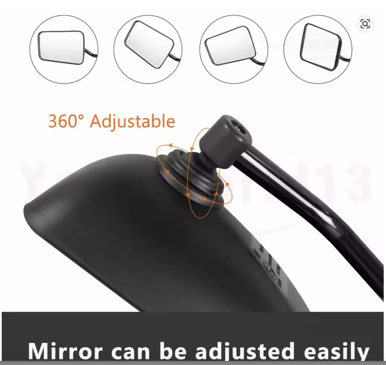1 Pair Heavy Duty Towing Mirrors Universal Clamp On 4X4 Caravan Trailer