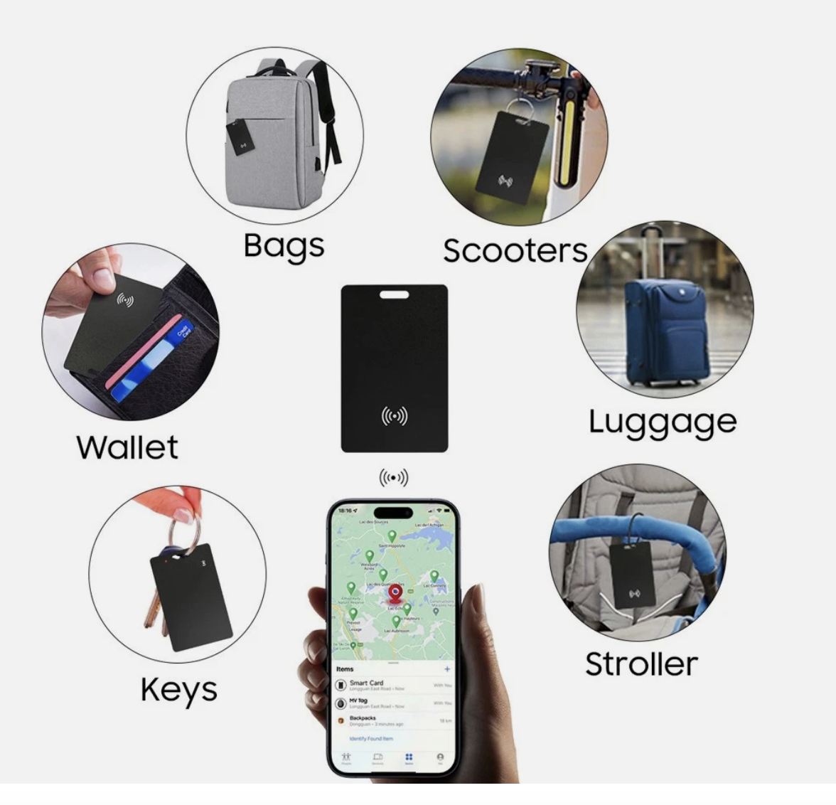 Anti-Loss Tracking Card Slimmest Smartcard Wallet Tracker Card