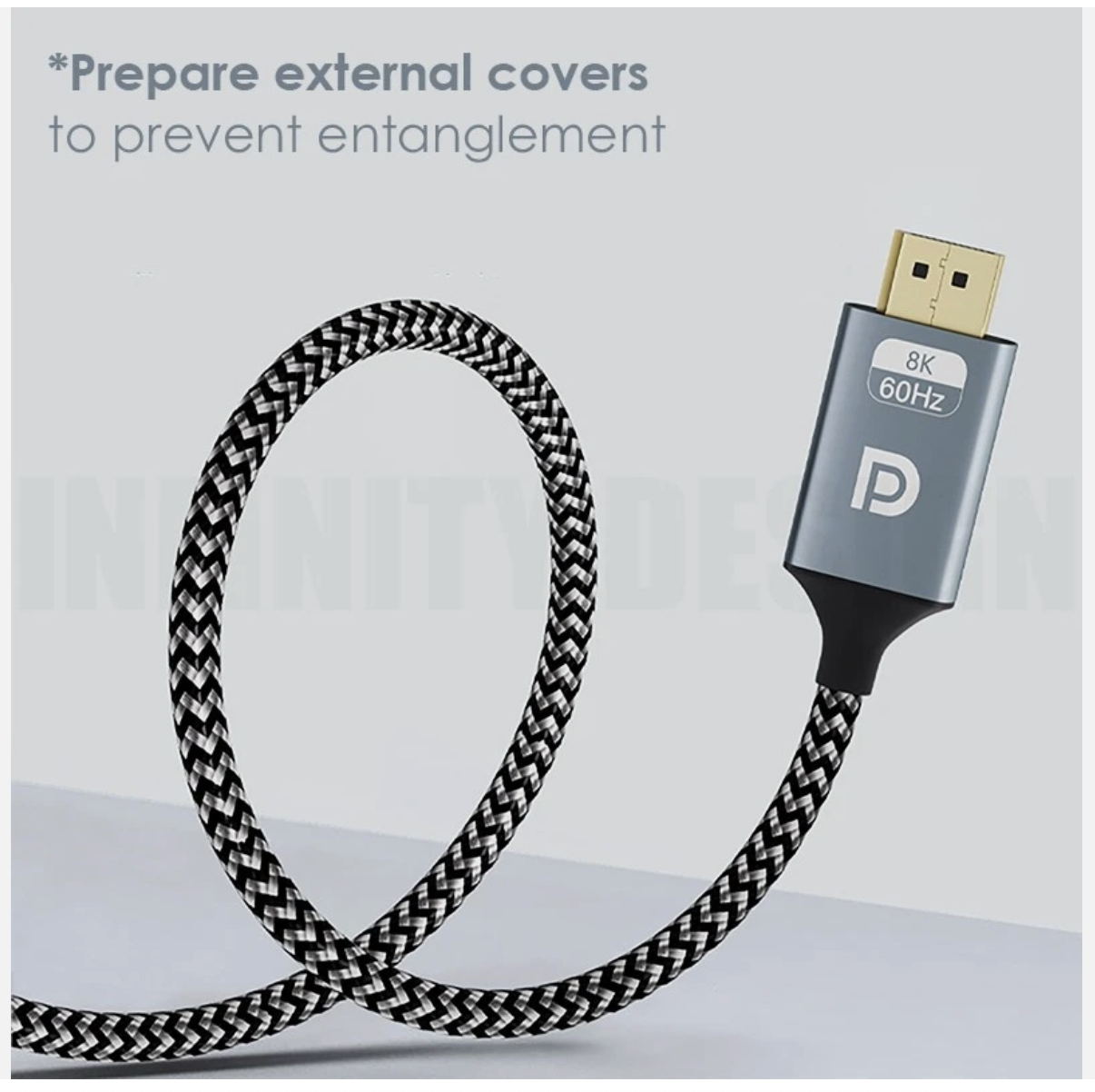 1.8M USB-C Type C to DisplayPort DP Cable 8K@60Hz 4K@120Hz DP1.4 Thunderbolt 3 4