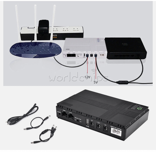 10400mAh Uninterruptible Power Supply DC Backup Battery Mini UPS Router Adapter