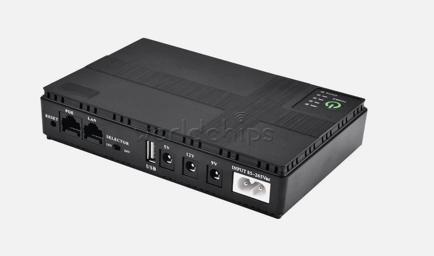 10400mAh Uninterruptible Power Supply DC Backup Battery Mini UPS Router Adapter