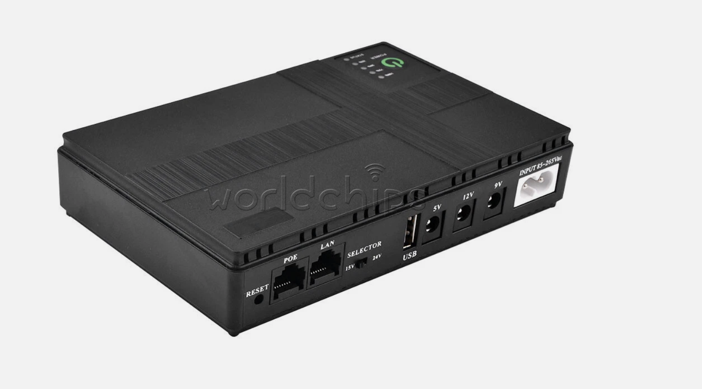 10400mAh Uninterruptible Power Supply DC Backup Battery Mini UPS Router Adapter