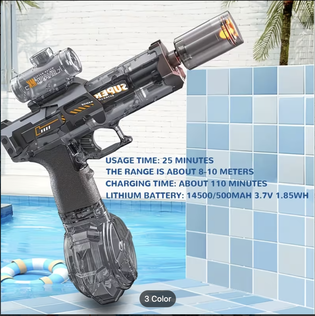 Ultimate Battle Blaster Electric Water Guns with Realistic Gun Muzzle Flame