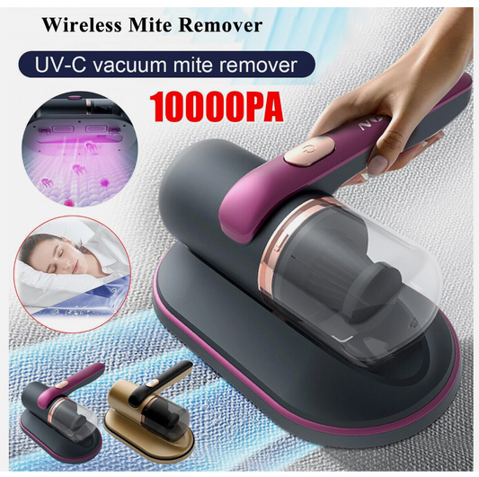 Cordless Dust Mite Remover Vacuum UV Cleaner 10000kpa Home Bed Sofa Mattress Kit