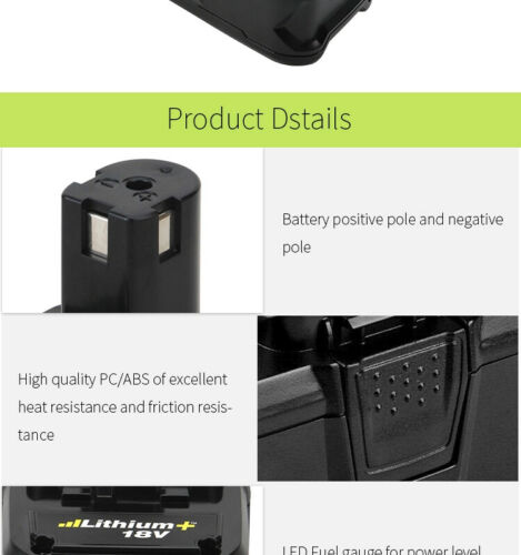 For Ryobi ONE+ Plus Tools Battery replacement
